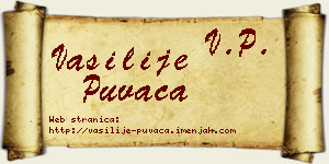 Vasilije Puvača vizit kartica